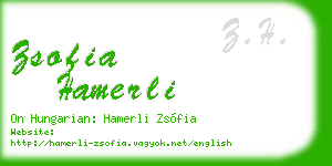 zsofia hamerli business card